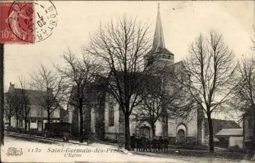 Ak Saint Germain des Prés Loiret, Kirche