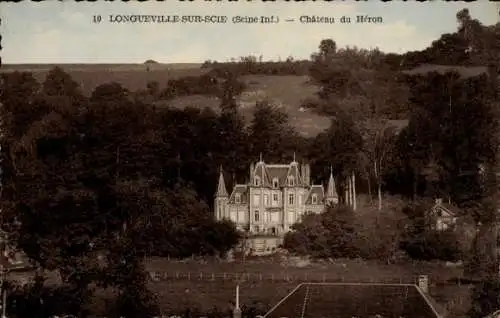 Ak Longueville-sur-Scie Seine-Maritime, Chateau du Heron