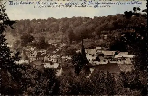 Ak Longueville-sur-Scie Seine-Maritime, vue generale