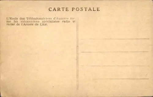 Ak Auxerre Yonne, Salle d'instruction de l'école des Télémécaniciens de l'Armée de l'air, Funker