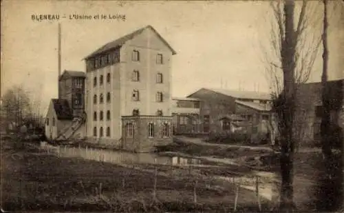 Ak Bléneau Yonne, l'Usine et le Loing