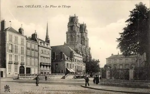 Ak Orléans Loiret, La Place et l'Etape