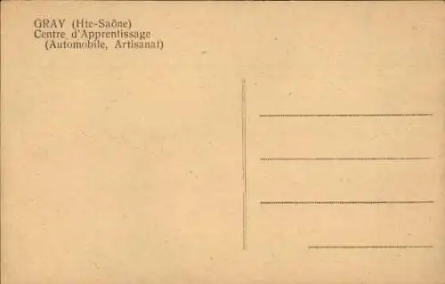 Ak Gray Haute Saône, Centre d'Apprentissage, Automobile, Artisanat