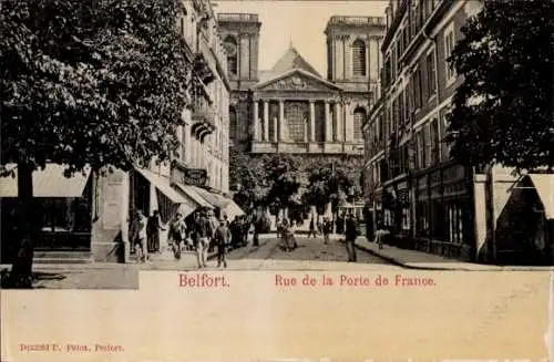 Ak Belfort Beffert Beffort Territoire de Belfort, Rue de la porte de France