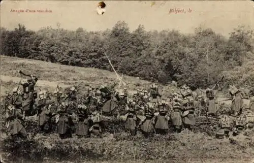 Ak Belfort Beffert Beffort Territoire de Belfort, Attaque d'une tranchee