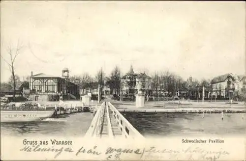 Ak Berlin Zehlendorf Wannsee, Schwedischer Pavillon