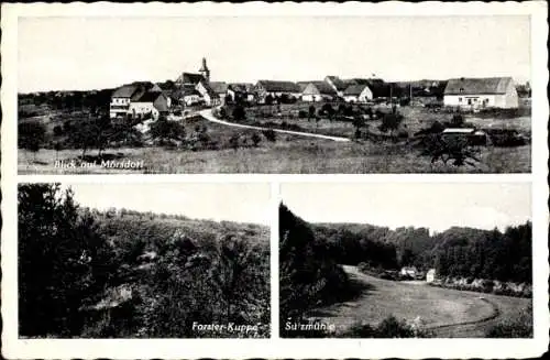 Ak Mörsdorf im Hunsrück, Gesamtansicht, Forster-Kuppe, Sulzmühle