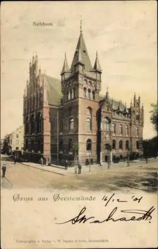 Ak Geestemünde Bremerhaven, Rathaus