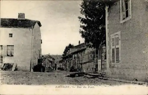 Ak Sauvigny le Bois Yonne, Rue du Pont