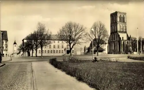 Ak Anklam in Mecklenburg Vorpommern, Stalinplatz und Rathaus