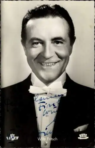 Ak Schauspieler Willy Fritsch in Die Drei von der Tankstelle, Portrait, Autogramm