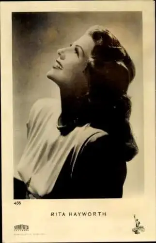 Ak Schauspielerin Rita Hayworth, Portrait