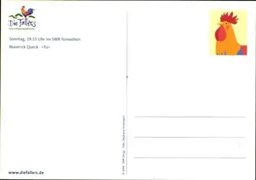 Ak Schauspieler Maverick Queck, Portrait als Tu in Die Fallers, Autogramm