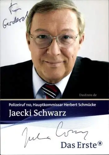 Ak Schauspieler Jaecki Schwarz, Portrait, Autogramm