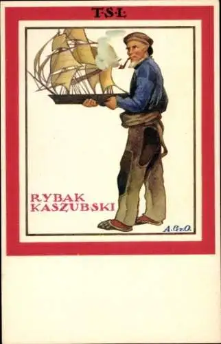 Künstler Ak Rybak Kaszubski, Folk School Society