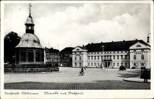 Ak Hansestadt Wismar, Markt, Rathaus