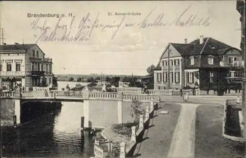 Ak Brandenburg an der Havel, Sankt-Annenbrücke