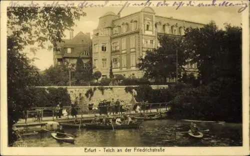 Ak Erfurt in Thüringen, Teich, Friedrichstraße