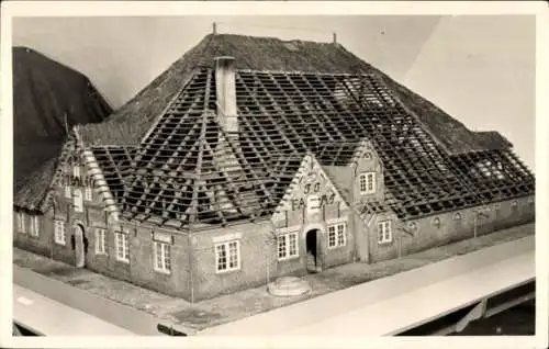 Foto Ak Nordseebad Sankt Peter Ording, Modell von einem Haus