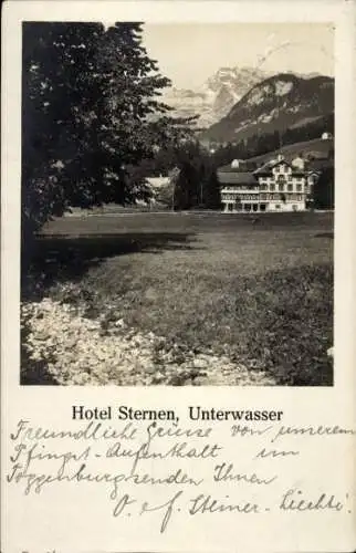 Ak Unterwasser Kanton St. Gallen, Hotel Sternen