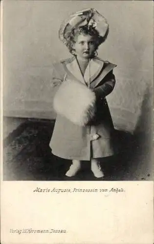 Ak Marie Auguste, Prinzessin von Anhalt