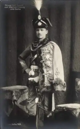 Ak Herzog Carl Eduard von Sachsen-Coburg-Gotha in Uniform