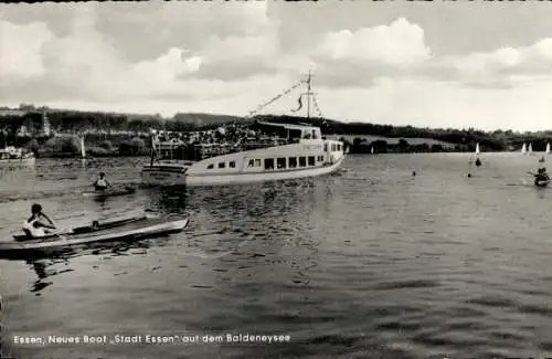 Ak Bredeney Essen im Ruhrgebiet, Baldeneysee, Boot Stadt Essen