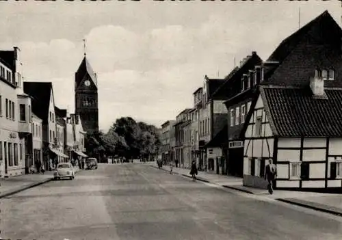 Ak Immigrath Langenfeld im Rheinland, Solinger Straße, Kirchturm, Fachwerkhaus