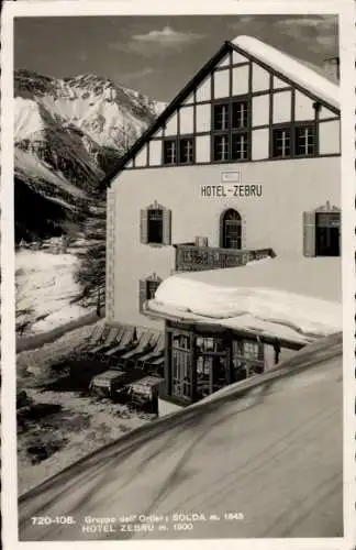 Ak Sulden Solda Stilfs Stelvio Südtirol, Hotel Zebru, Schnee