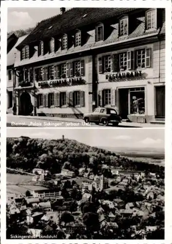 Ak Landstuhl im Kreis Kaiserslautern, Ehemal. Palais Sickingen, Hotel goldener Adler, Inh. Sandler