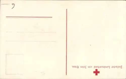 Ak Großherzog Friedrich II. von Baden, Orden, Badischer Landesverband vom Roten Kreuz