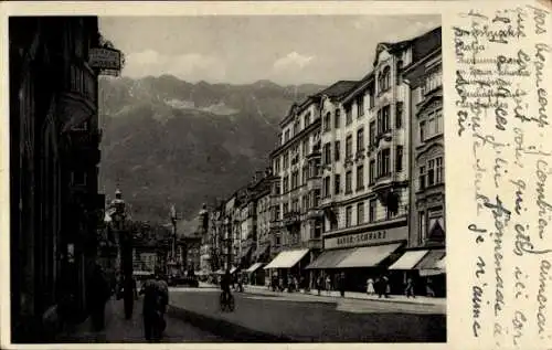 Ak Innsbruck in Tirol, Maria Theresienstraße, Geschäftshaus Bauer Schwarz