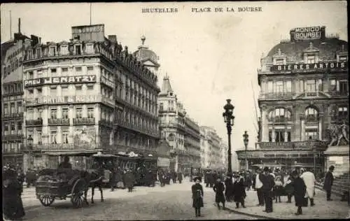 Ak Bruxelles Brüssel, Place de la Bourse