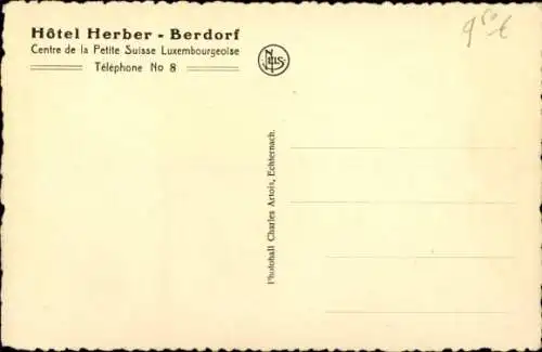 Ak Berdorf Luxemburg, Hotel Herber