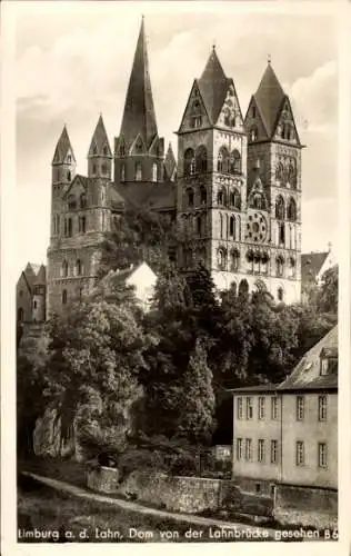 Ak Limburg an der Lahn, Dom, Blick von Lahnbrücke