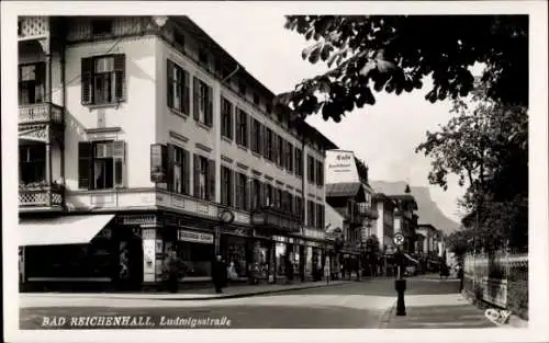 Ak Bad Reichenhall in Oberbayern, Ludwigsstraße, Geschäfte