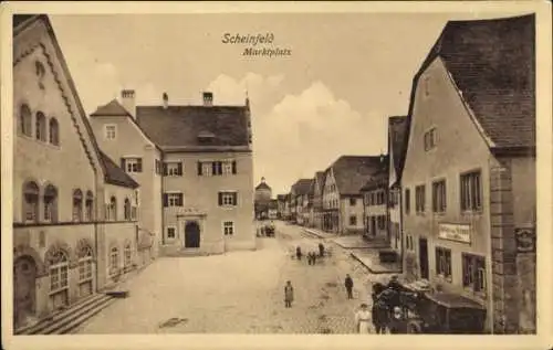 Ak Scheinfeld Mittelfranken, Marktplatz