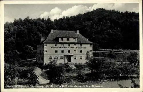 Ak Gößweinstein in Oberfranken, Hotel und Pension Waldesruh, Inh. Helldörfer