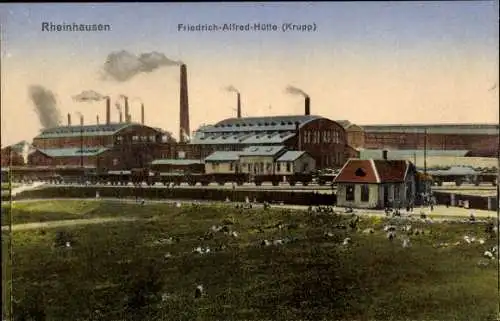 Ak Rheinhausen Duisburg im Ruhrgebiet, Friedrich Alfred Hütte, Krupp