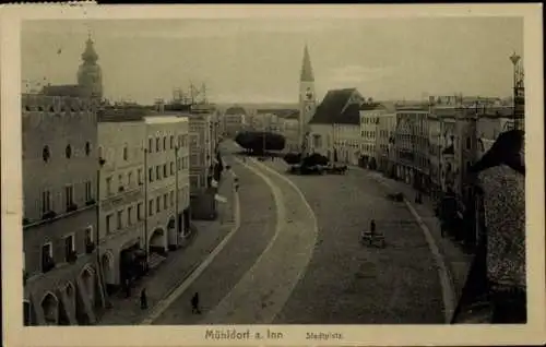 Ak Mühldorf am Inn Oberbayern, Stadtplatz