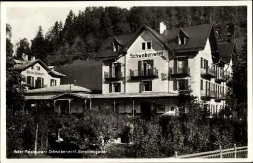 Ak Berchtesgaden in Oberbayern, Hotel Schwabenwirt