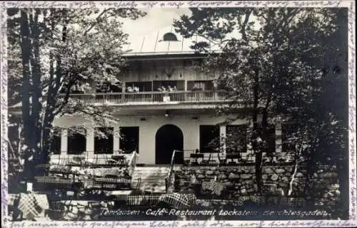 Ak Berchtesgaden in Oberbayern, Cafe Restaurant Lockstein, Terrasse