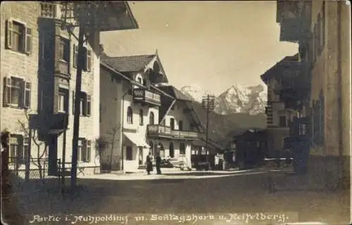 Foto Ak Ruhpolding in Oberbayern, Hauptstraße, Sonntagshorn
