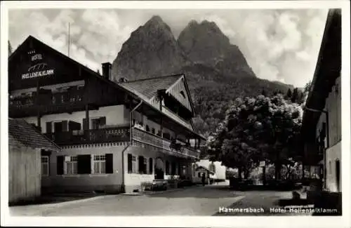 Ak Hammersbach Grainau in Oberbayern, Hotel Höllentalklamm