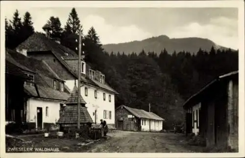 Ak Zwieslerwaldhaus Zwieseler Waldhaus Lindberg im Bayerischen Wald, Gasthof Waldhaus