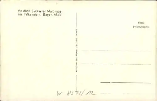 Ak Zwieslerwaldhaus Zwieseler Waldhaus Lindberg im Bayerischen Wald, Gasthof Waldhaus