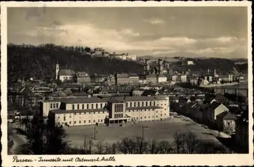 Ak Passau in Niederbayern, Innseite mit Ostmarkhalle