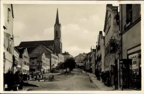 Ak Waldkirchen Niederbayern, Marktplatz, Kirche