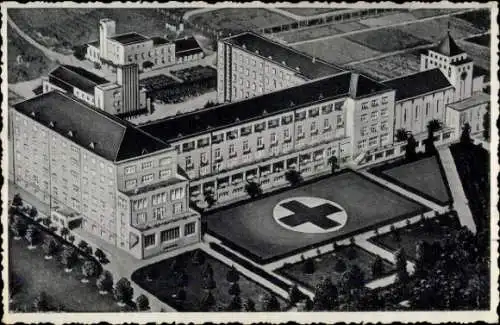 Ak Regensburg, Reservistenlazarett, Fliegeraufnahme, Krankenhaus der Barmherzigen Brüder