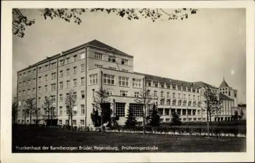 Ak Regensburg an der Donau Oberpfalz, Krankenhaus der Barmherzigen Brüder, Prüfeningerstraße